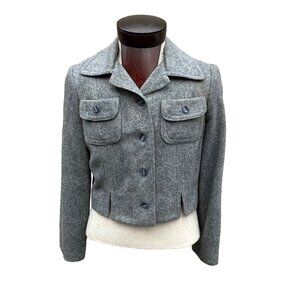 Vintage House of Branell Short Blazer Suit‎ Jacket Gray Button-up - No Sizing